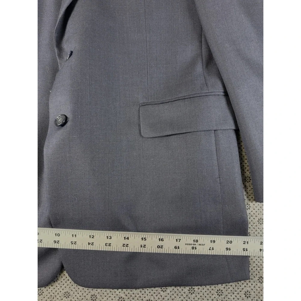 Hickey Freeman Blazer 42 R Dark Gray Boardroom Line Wool Cashmere Blend
